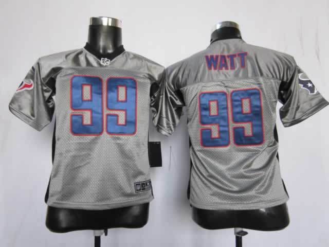 Youth Houston Texans #99 Watt Grey Nike NFL Jerseys->->Youth Jersey